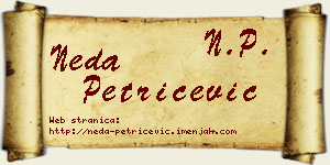 Neda Petričević vizit kartica